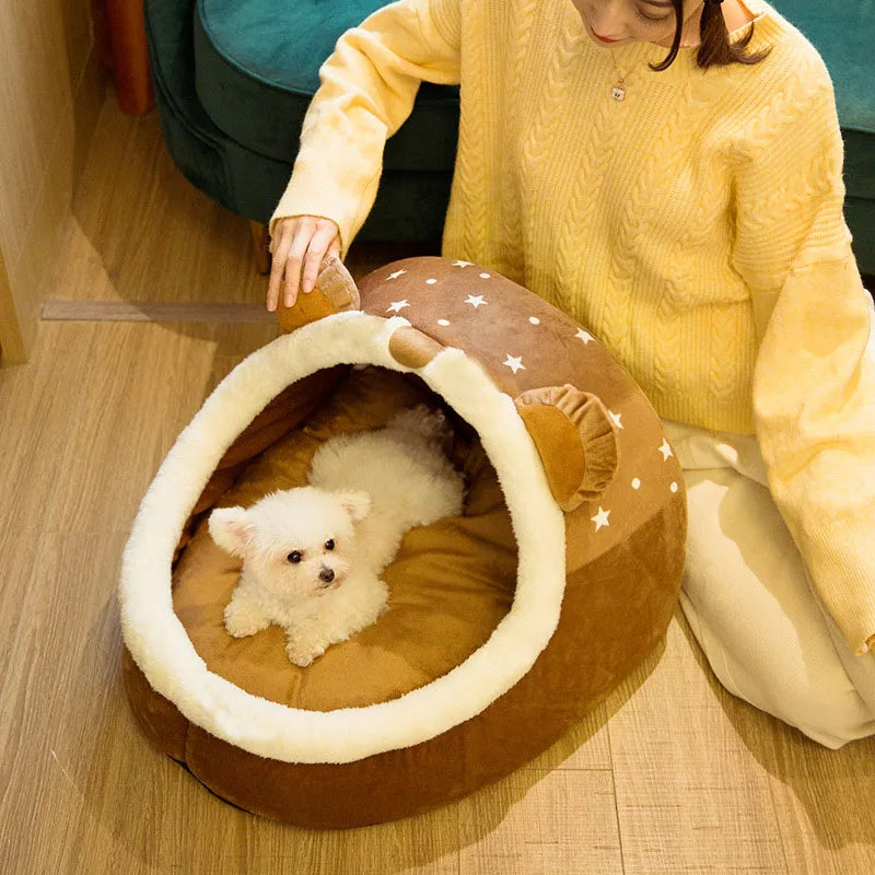 Foldable Pet House & Bed – Cozy Kennel for Small Dogs & Cats