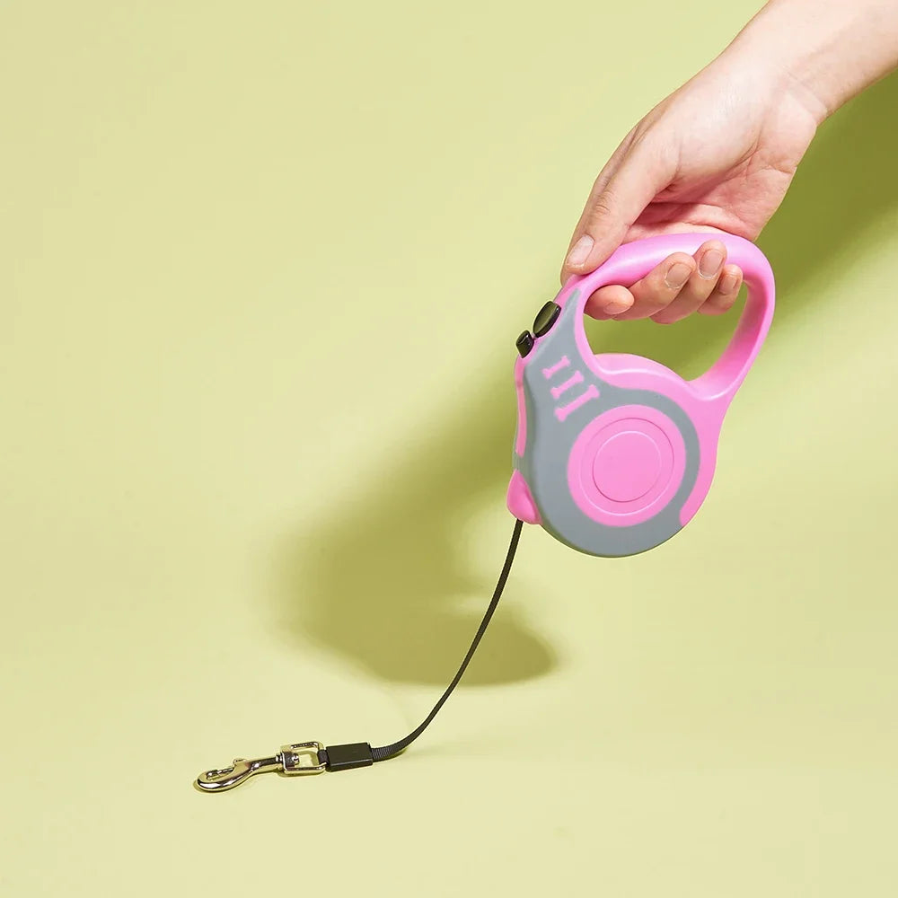 Retractable Pet Leash – Tangle-Free, Durable Nylon, 3M/5M for Small Dogs & Cats