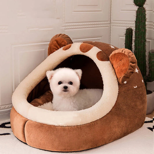 Foldable Pet House & Bed – Cozy Kennel for Small Dogs & Cats