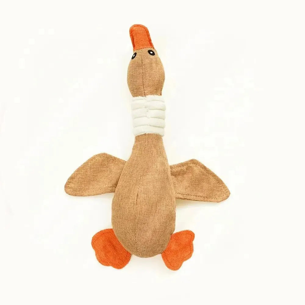 Squeaky Duck Dog Toy – Plush Chew for Puppies & All Dog Sizes