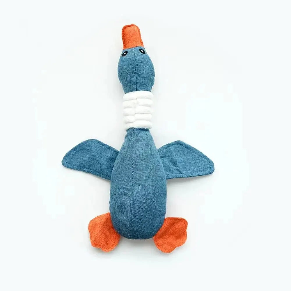 Squeaky Duck Dog Toy – Plush Chew for Puppies & All Dog Sizes
